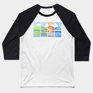 Four Seasons Watercolor Baseball T-Shirt